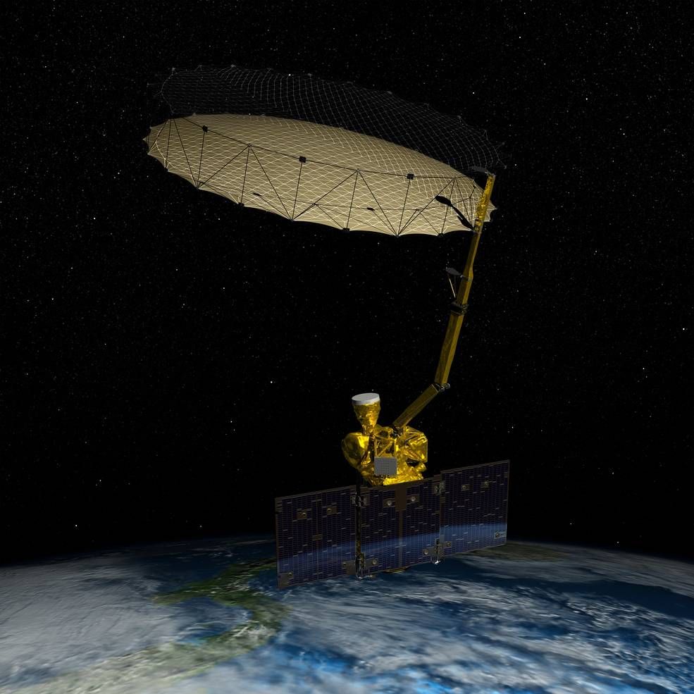 Artist's concept of SMAP in orbit